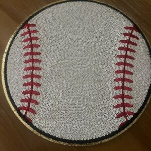 New large baseball Sequin patch for shirt, sweatshirt, jacket